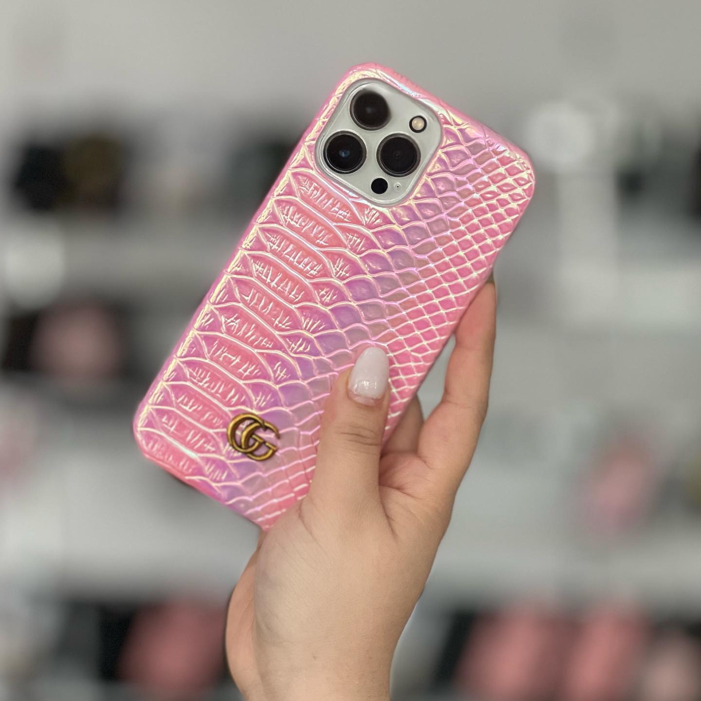 Rose Crocodile Gucci iPhone Case