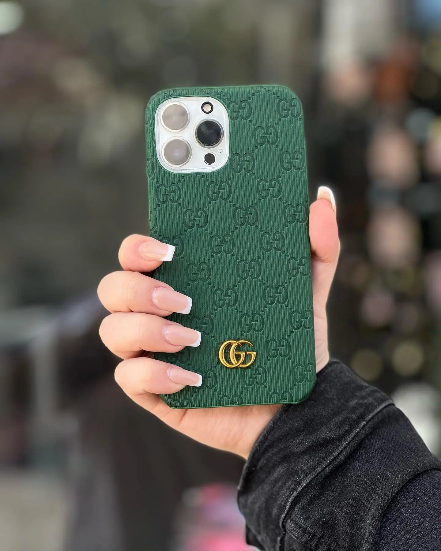 DarkGreen Gucci iPhone Case - SereneShop