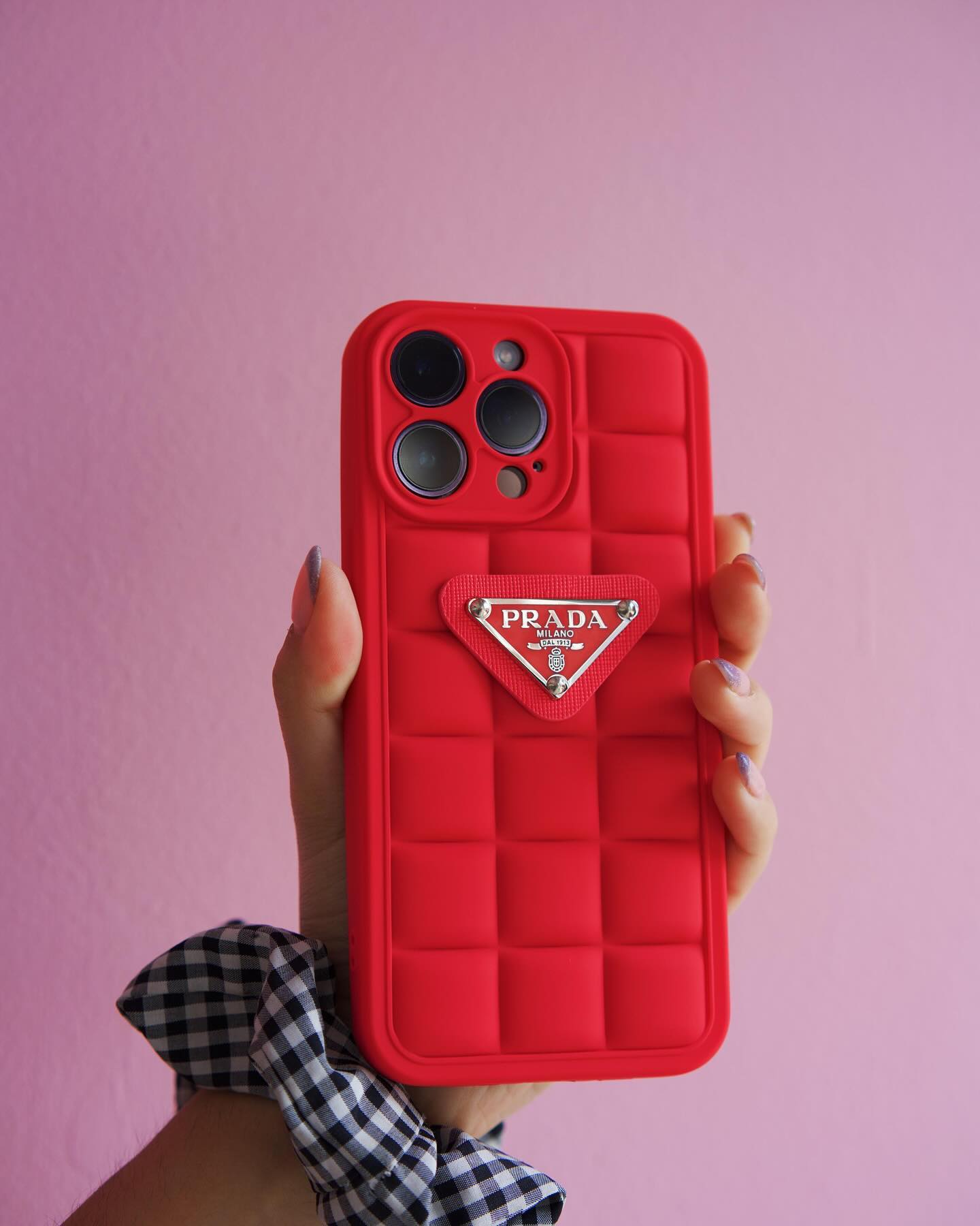 DeepPink Prada iPhone 16 Pro MaxCase