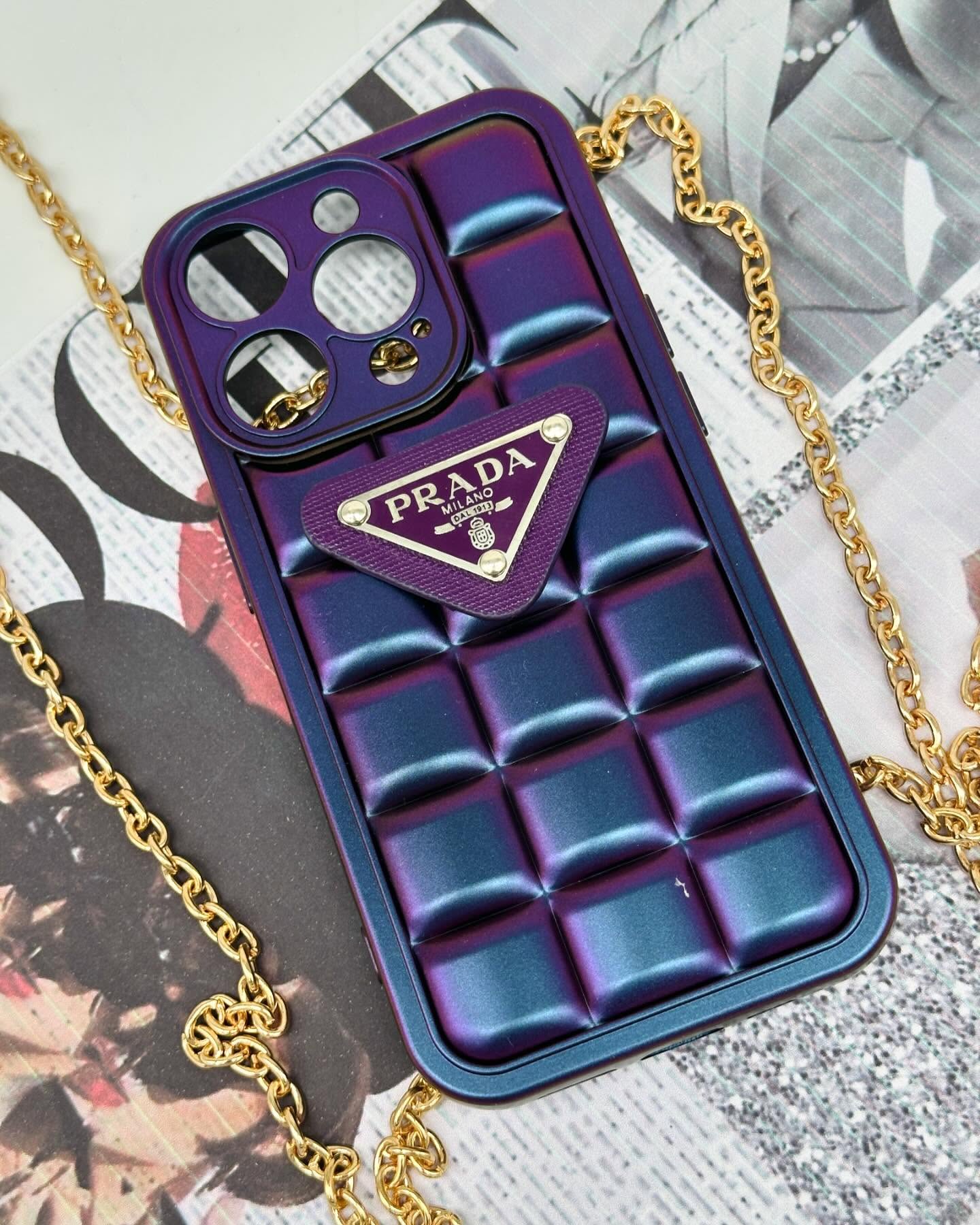 Indigo Prada iPhone 16 Pro Max Case