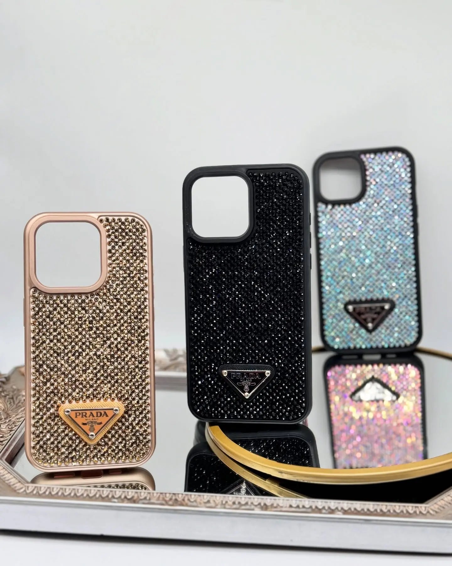 Black Diamond Prada iPhone 17 Pro Max Case - SereneShop