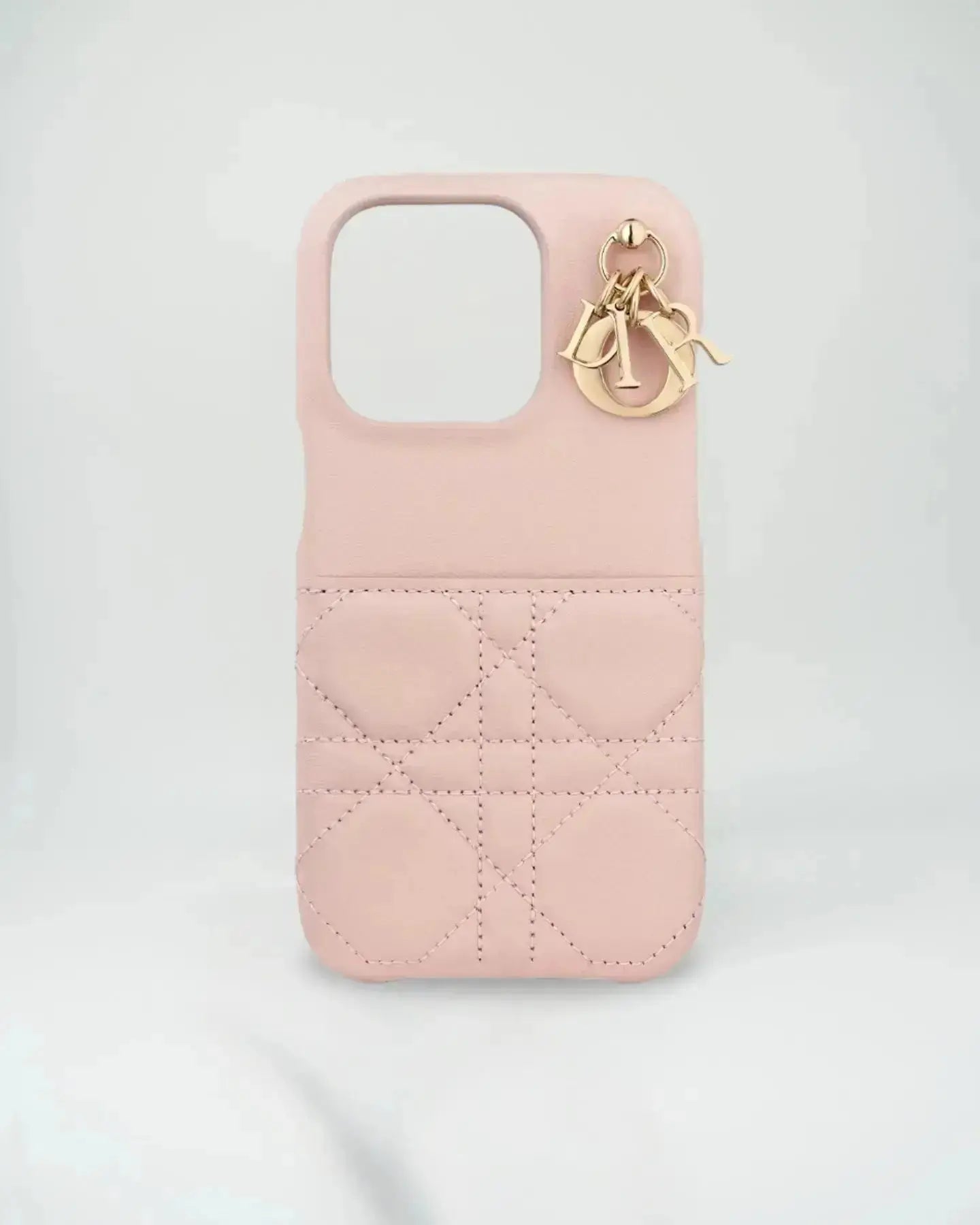 Dior Powder Pink Cannage Lambskin iPhone Case - SereneShop