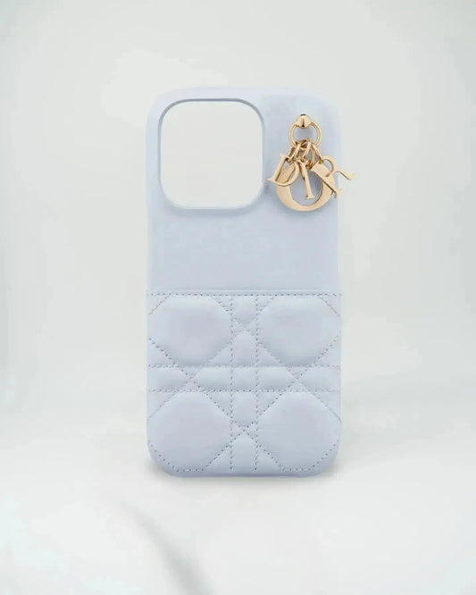 Dior Powder Pink Cannage Lambskin iPhone Case - SereneShop