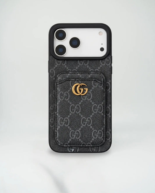 Dark GG Nocturne Gucci iPhone 17 Pro Max With Card Slot - SereneShop