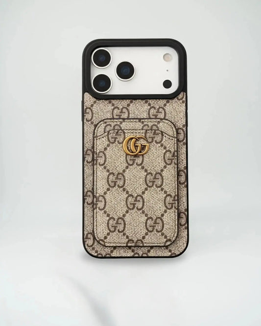 Dark GG Nocturne Gucci iPhone 17 Pro Max With Card Slot - SereneShop
