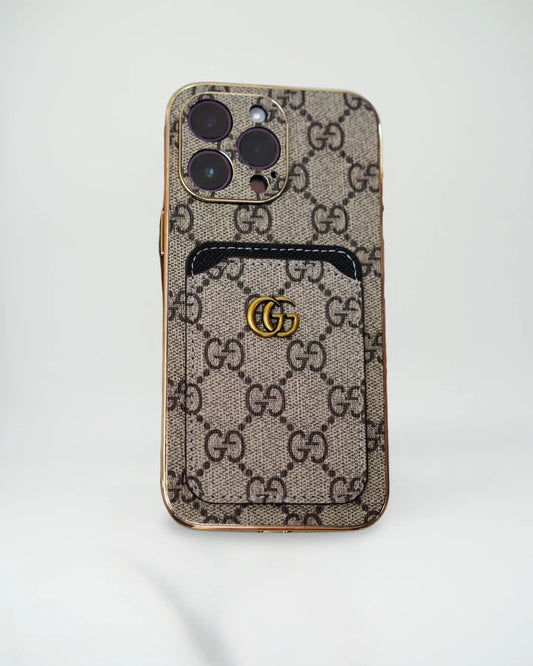 Gucci iPhone Case Cardholder Gold - SereneShop