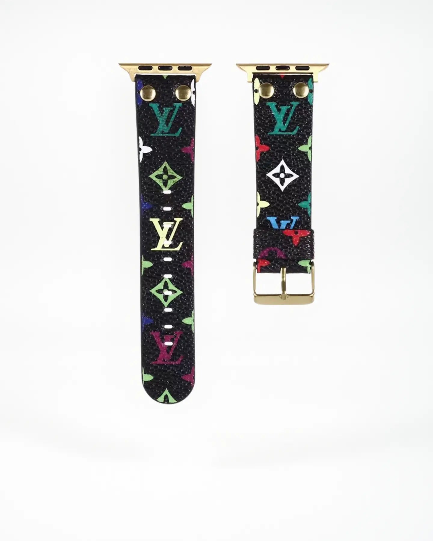Louis Vuitton Apple Watch Tambour Monogram White Colorful Strap - SereneShop