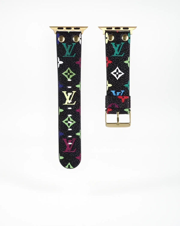 Louis Vuitton Apple Watch Tambour Monogram White Colorful Strap - SereneShop