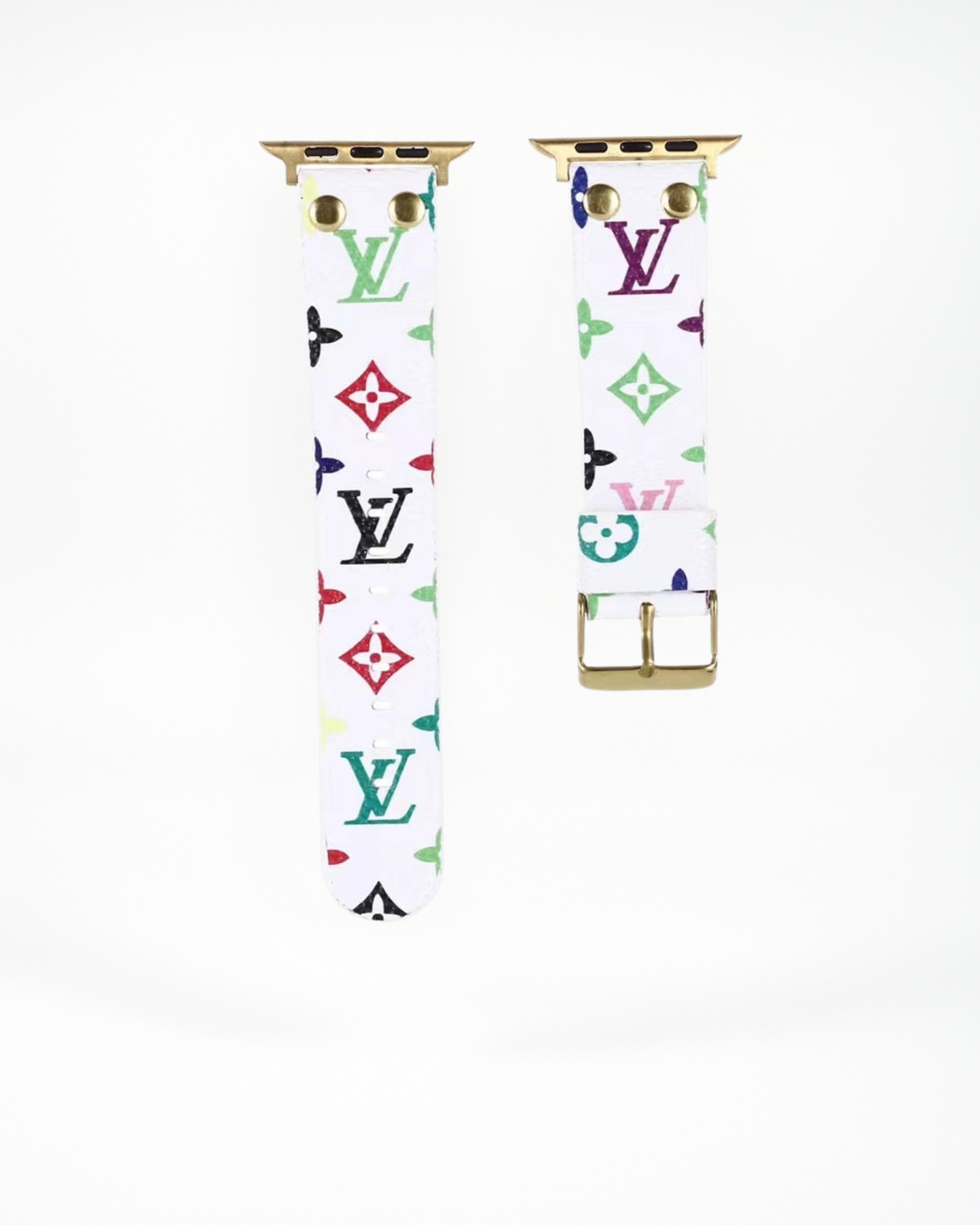 Louis Vuitton Apple Watch Tambour Monogram White Colorful Strap