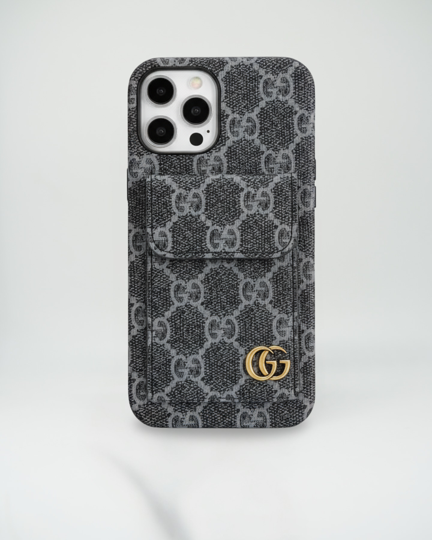 Dark Checkered Louis Vuitton iPhone 17 Pro Max Case CardHolder
