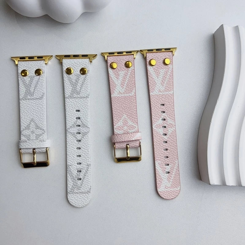 Louis Vuitton Apple Watch Band Green Monogram With Gold