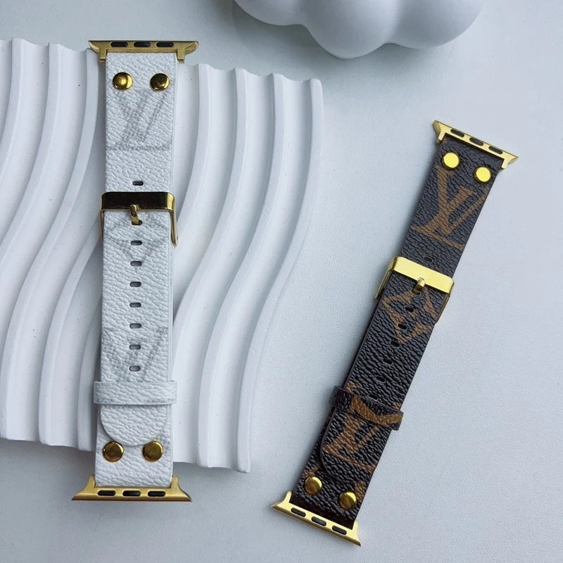 Louis Vuitton Apple Watch Band Green Monogram With Gold