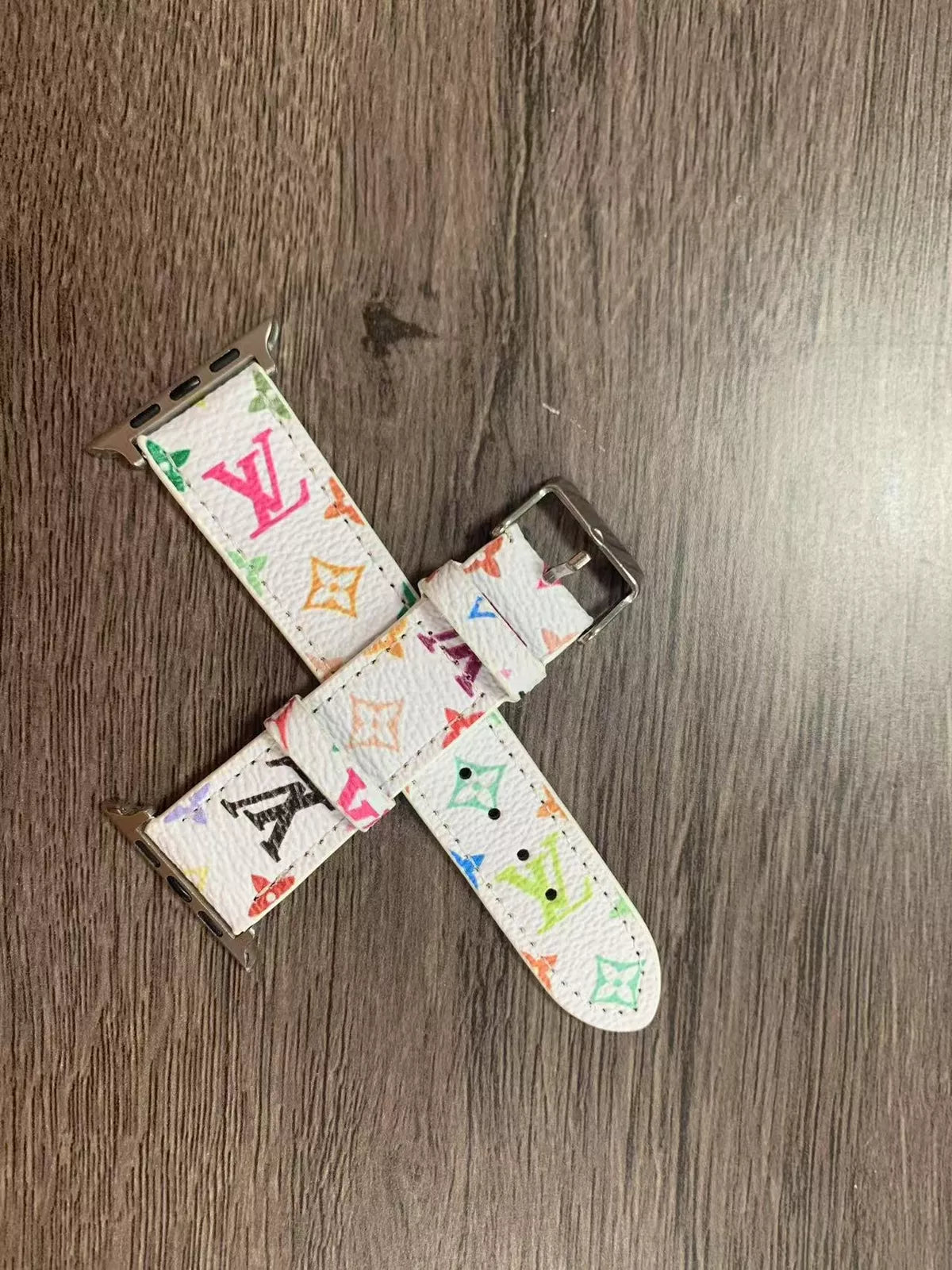 Louis Vuitton Apple Watch Tambour Monogram White Colorful Strap