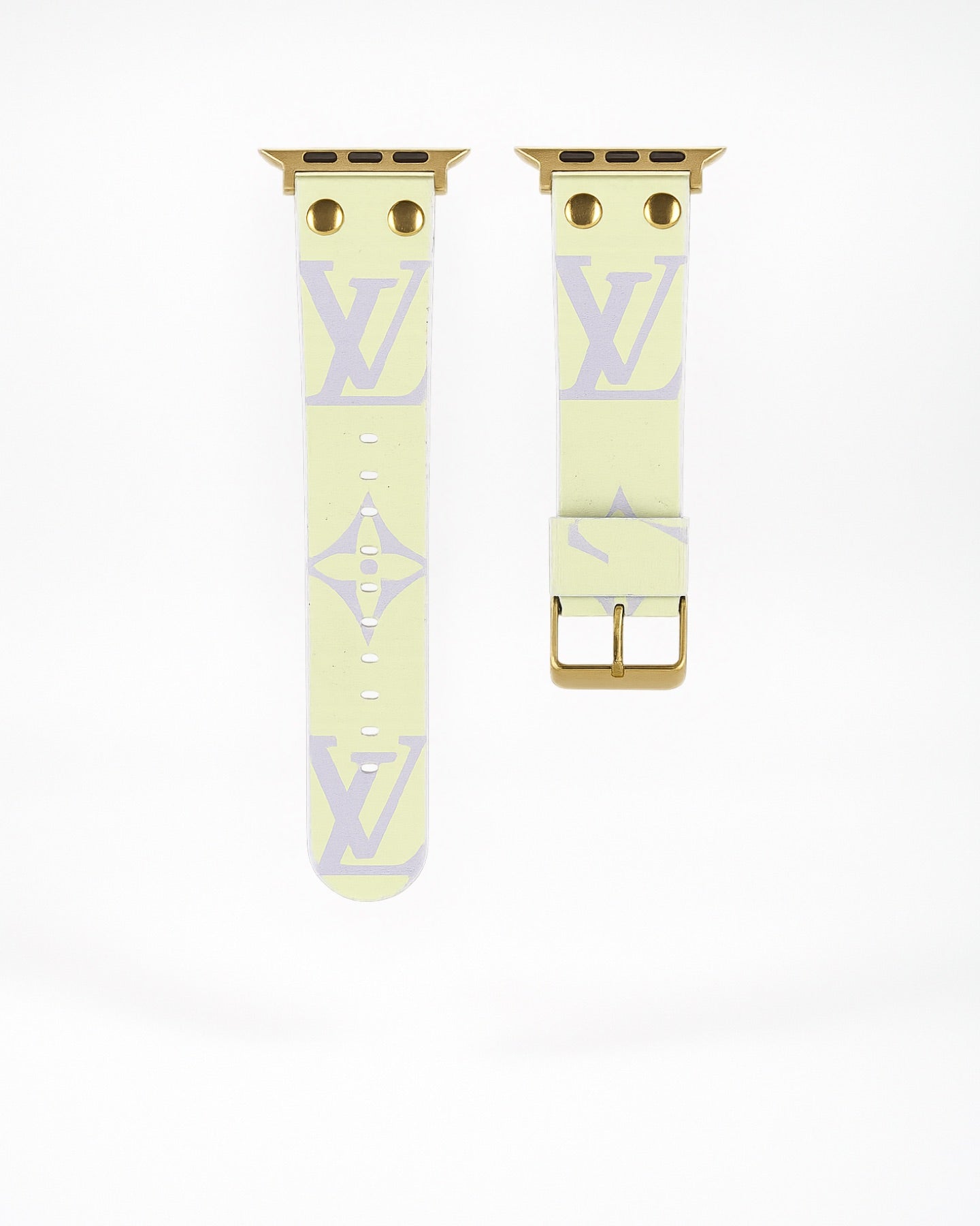 Louis Vuitton Apple Watch Band Green Monogram With Gold