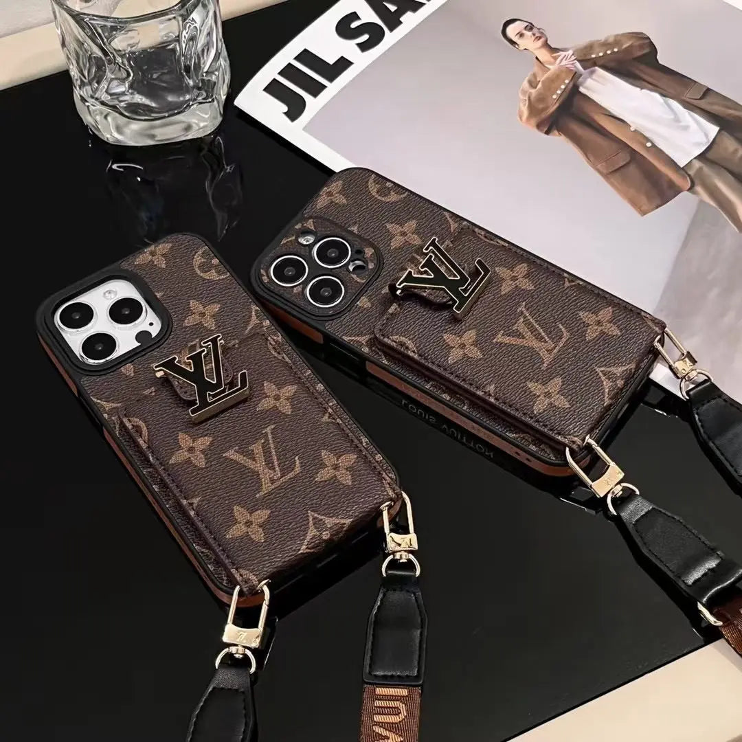 Louis Vuitton iPhone 17 Pro Max Case With Cardholder and Strap - SereneShop