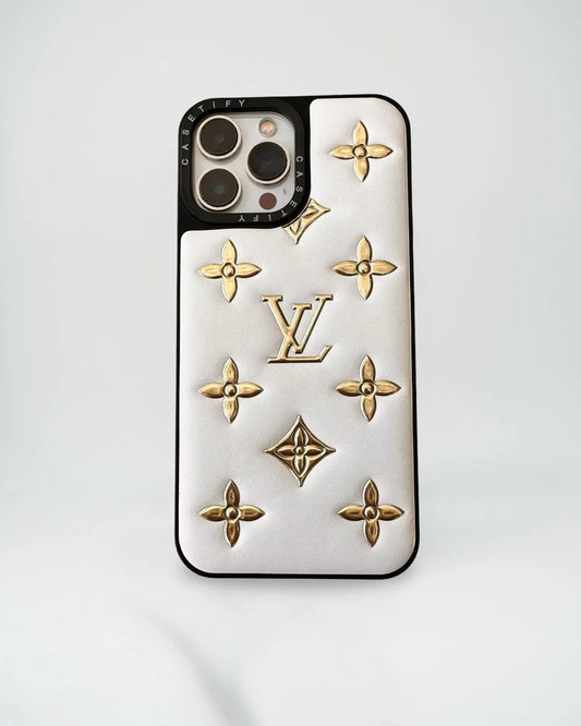 Louis Vuitton Monogram Coussin Chain White iPhone 16 Pro Max Case - SereneShop