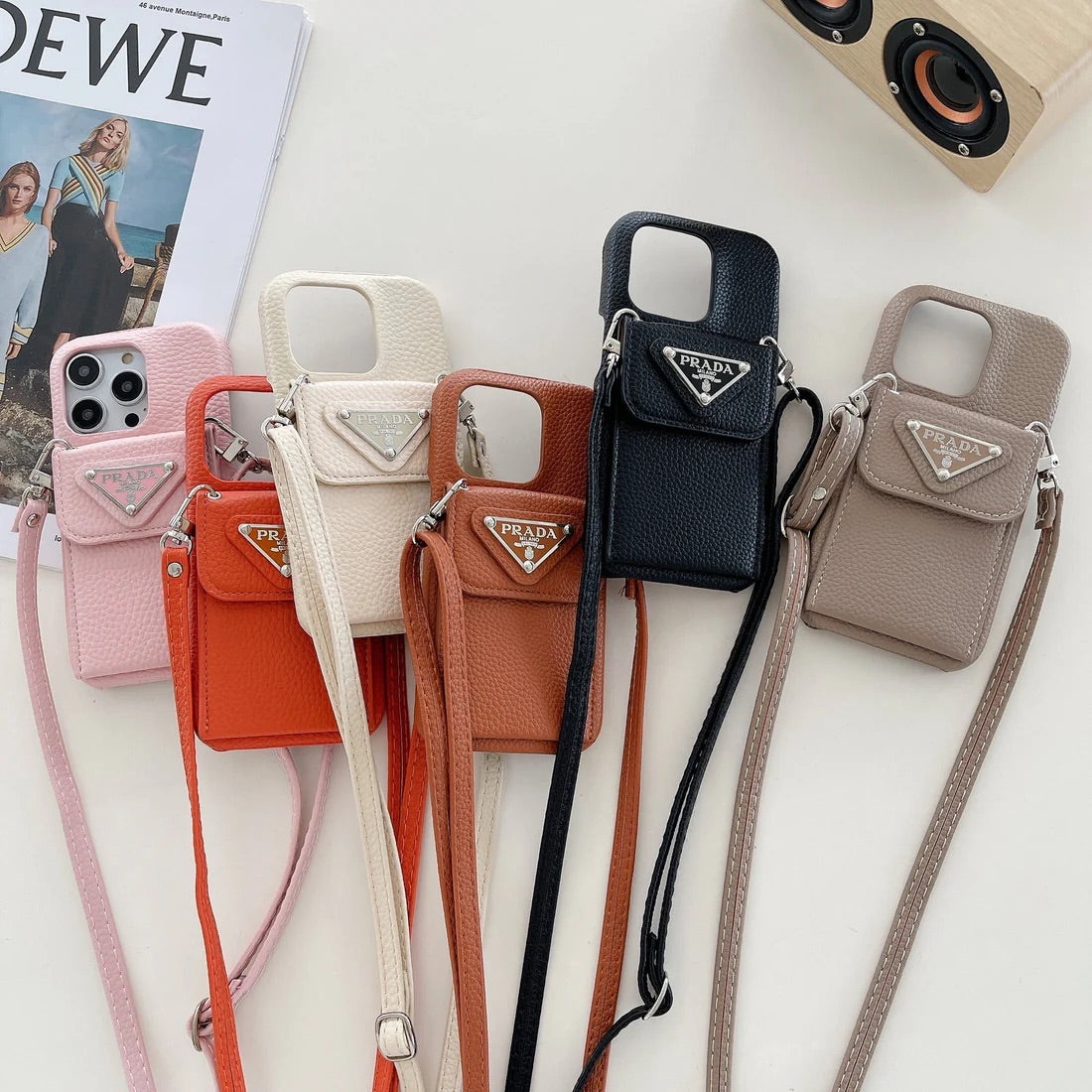 Le Noir Prada iPhone 16 Pro Max Case With Strap Crossbody