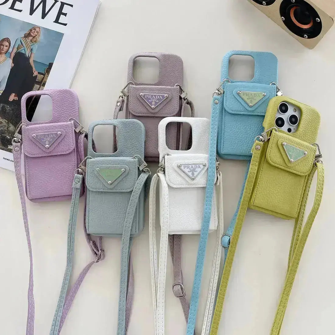 Le Noir Prada iPhone 16 Pro Max Case With Strap Crossbody - SereneShop