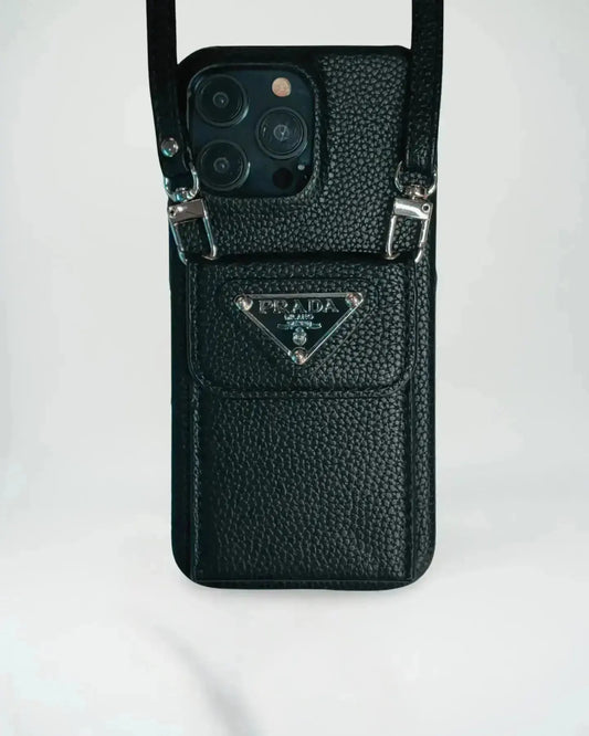 Le Noir Prada iPhone 16 Pro Max Case With Strap Crossbody - SereneShop