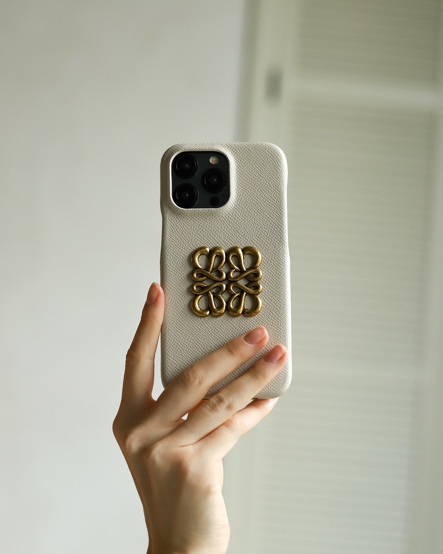 Ivory Pearl Loewe iPhone 16 Pro Max Case