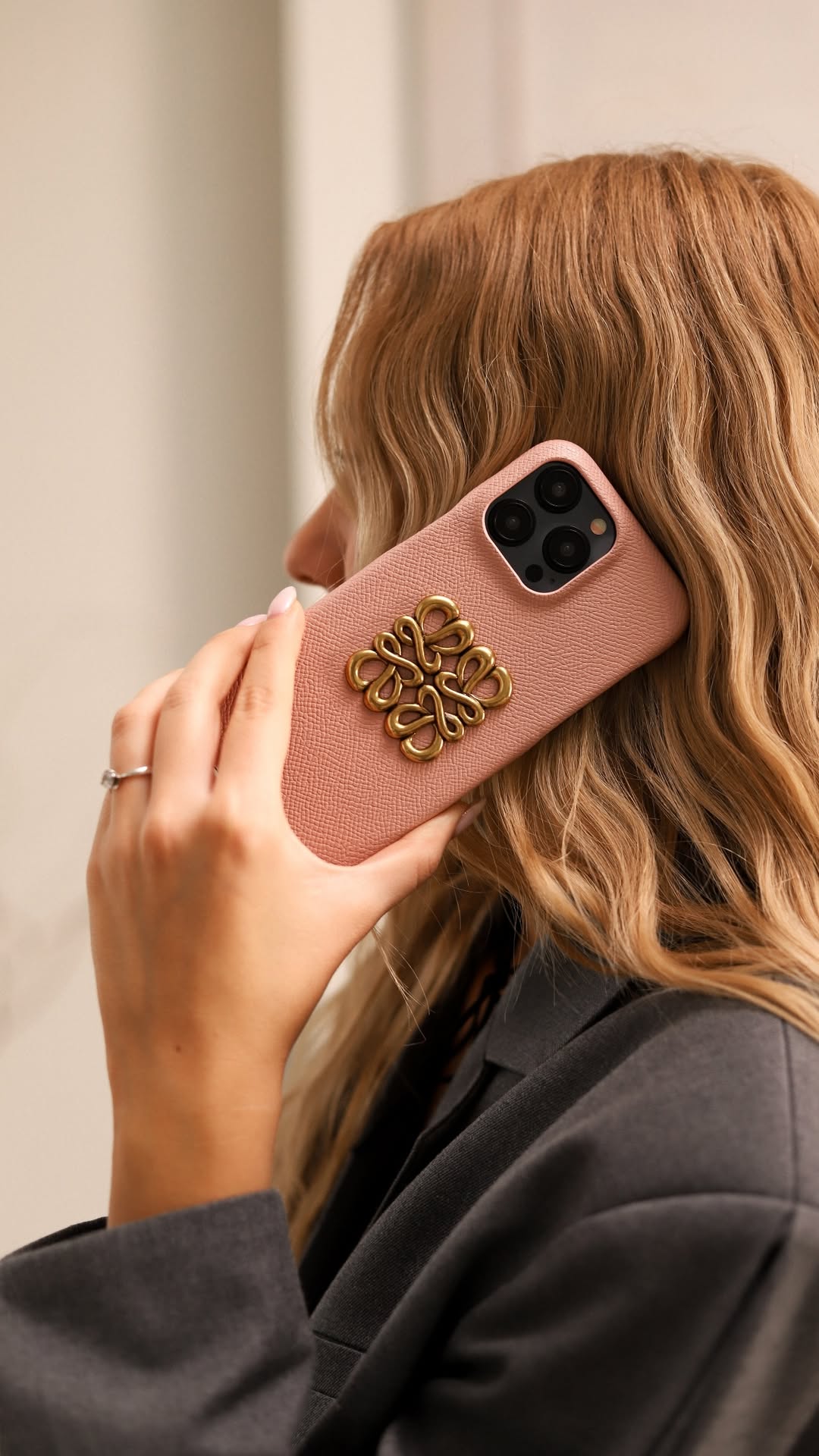 Dusty Rose Loewe iPhone 16 Pro Max Case