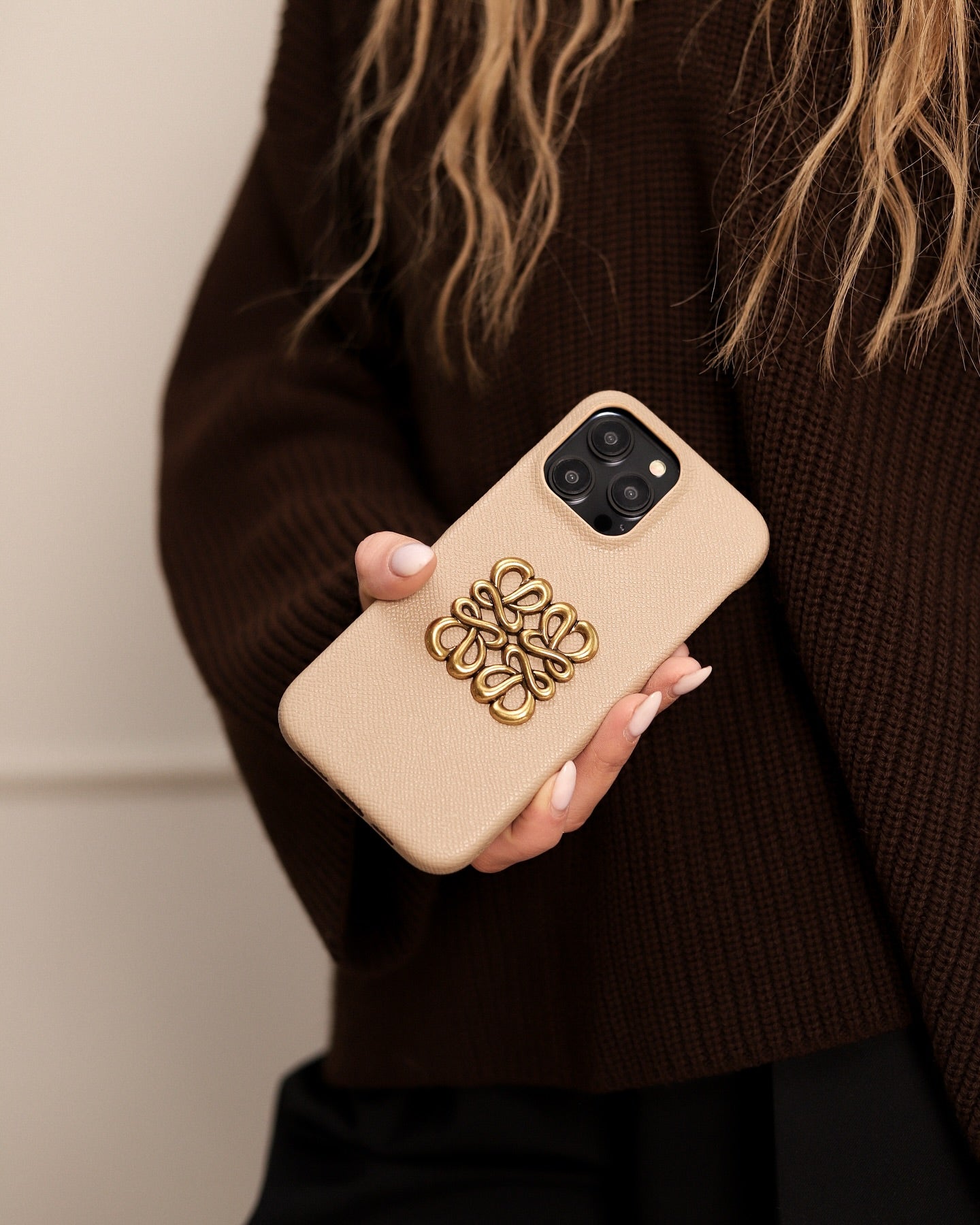 Desert Taupe Loewe iPhone 16 Pro Max Case