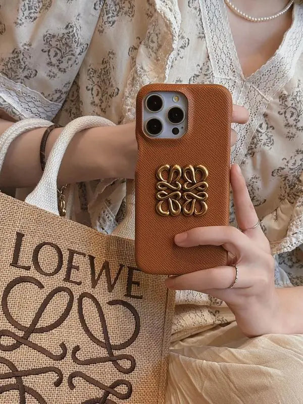 Cognac Tan Loewe iPhone 16 Pro Max Case