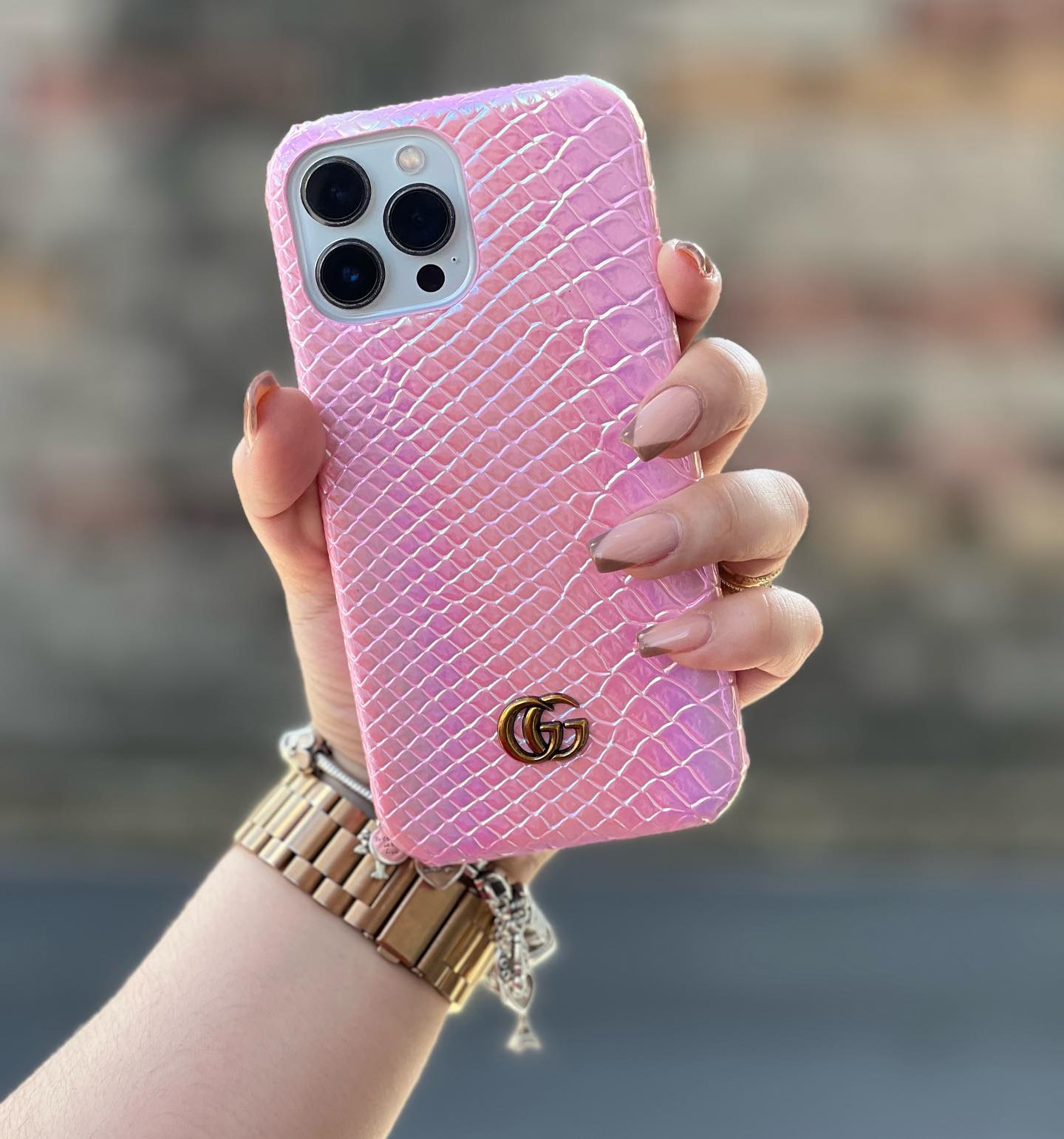 Rose Crocodile Gucci iPhone Case