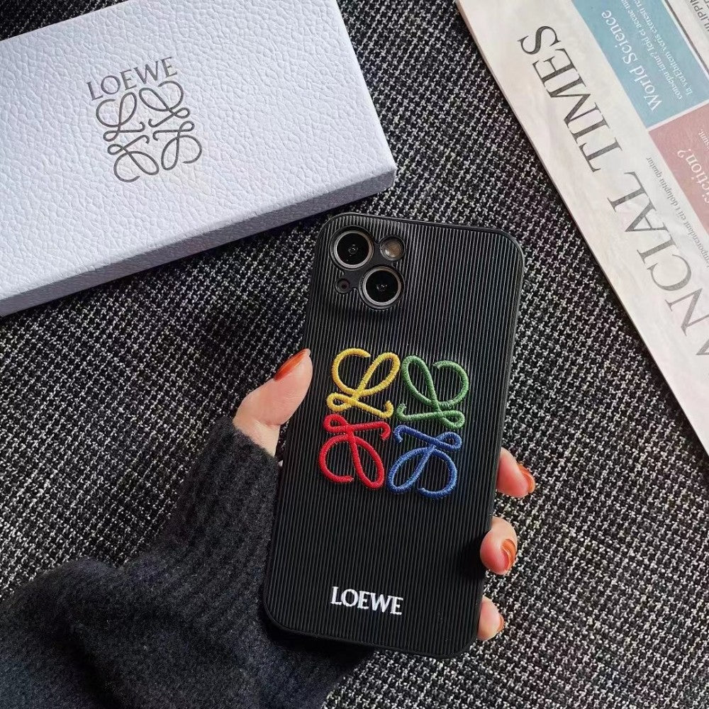 Black Rainbow Woven Loewe  iPhone 16 Pro Max Case