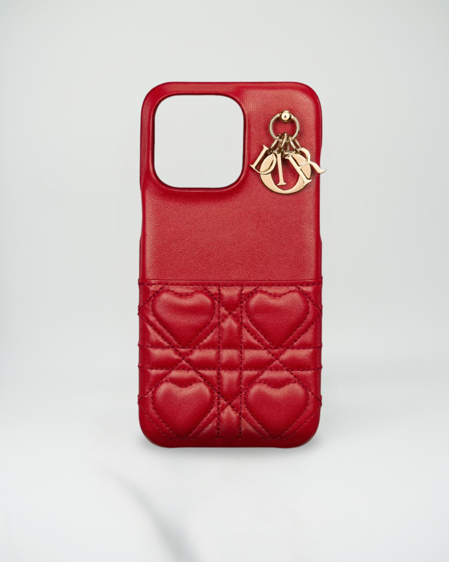 Dior Amour Red Cannage Lambskin iPhone Case