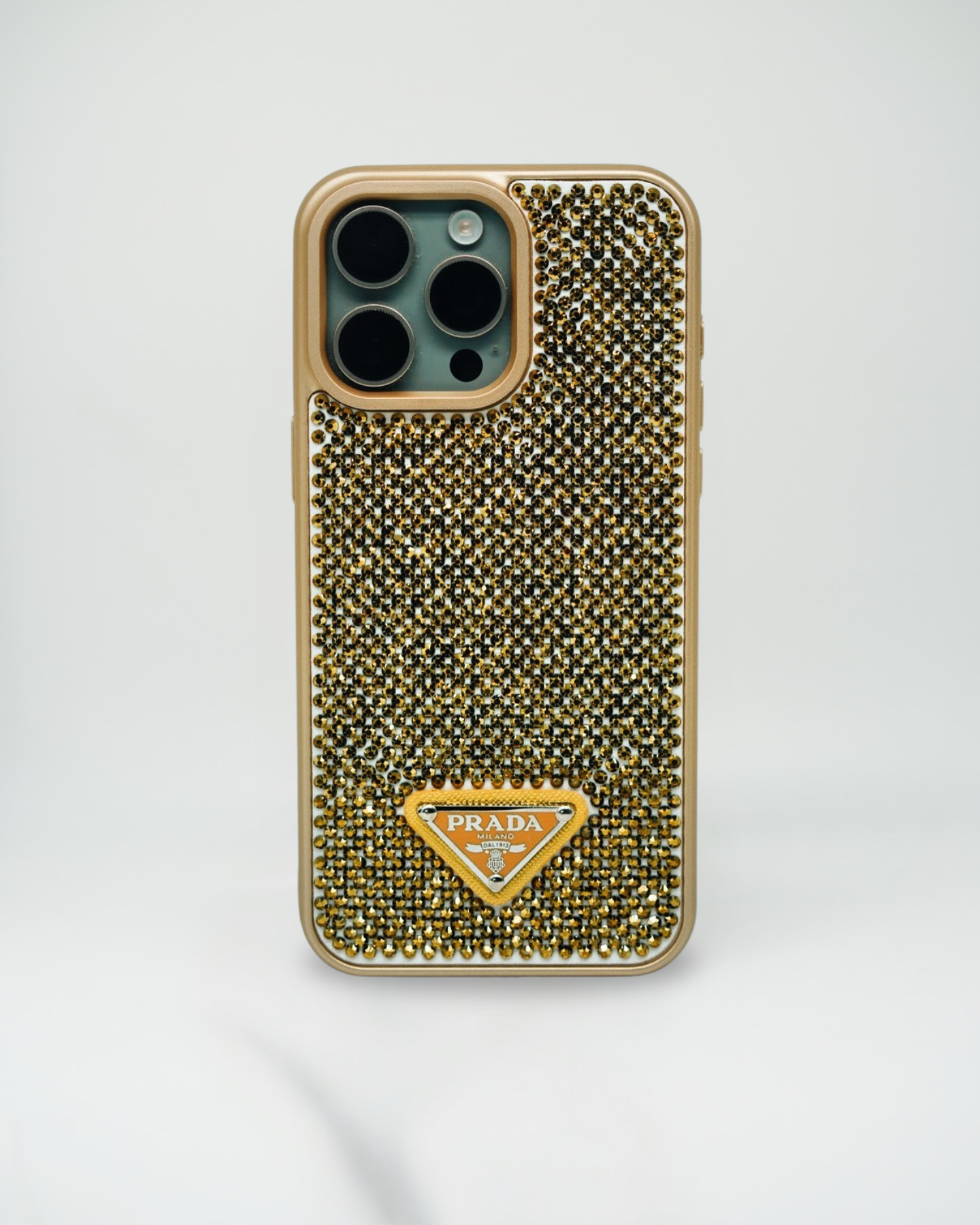 Gold Diamond Prada iPhone 16 Pro Max Case