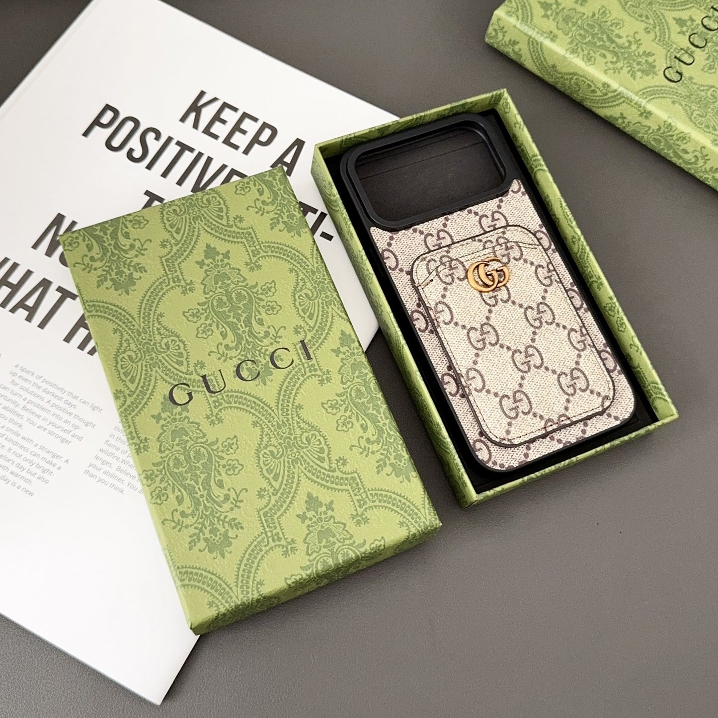 Dark GG Nocturne Gucci iPhone 17 Pro Max With Card Slot