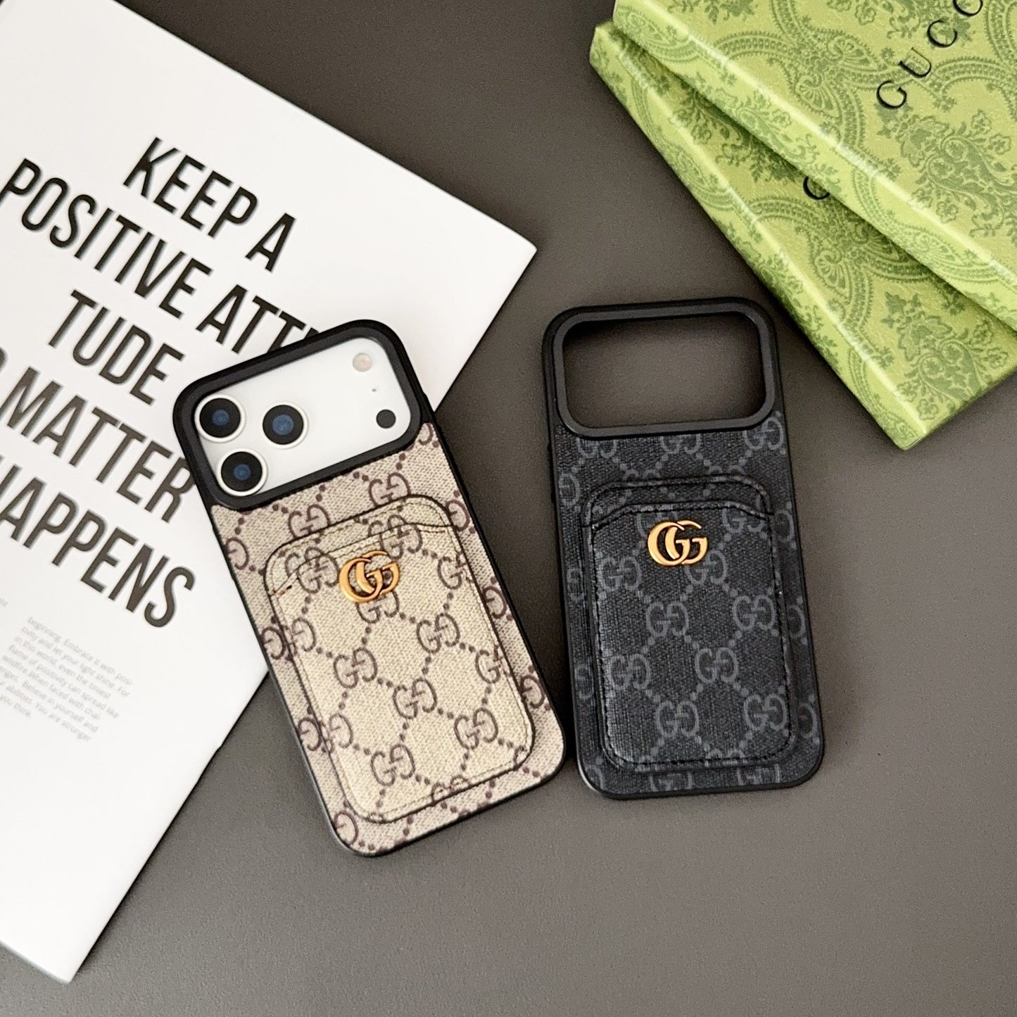 Dark GG Nocturne Gucci iPhone 17 Pro Max With Card Slot