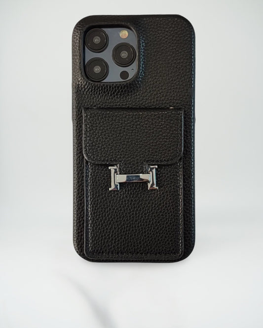 Le Noir Hermès iPhone 16 Pro Max Case with Cardholder