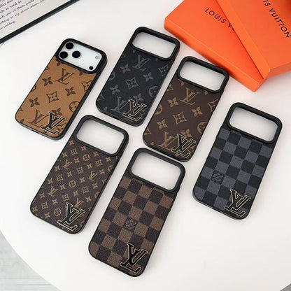 Dark Monogram Canvas Louis Vuitton iPhone 17 Pro Max Case With Logo