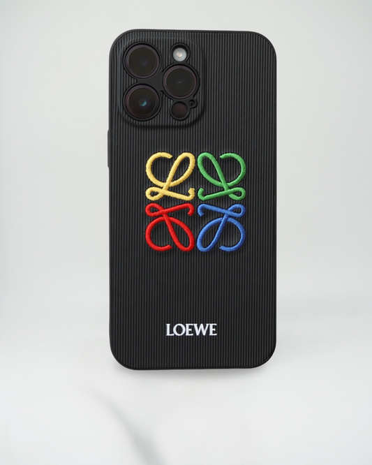 Black Rainbow Woven Loewe  iPhone 16 Pro Max Case