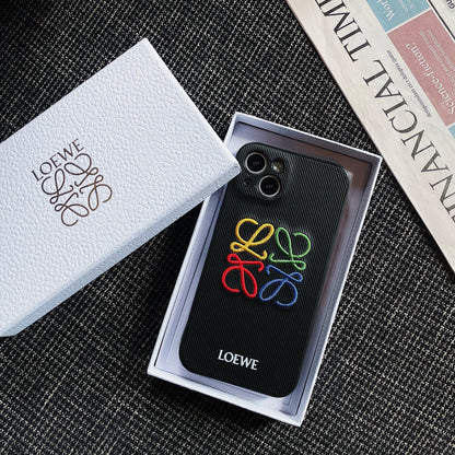 Black Rainbow Woven Loewe  iPhone 16 Pro Max Case