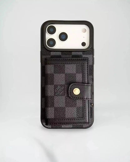 Louis Vuitton iPhone 17 Pro Max Case in the classic Monogram Canvas (deep brown with LV and floral accents) SereneShop