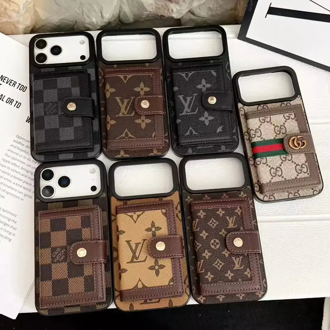 Louis Vuitton iPhone 17 Pro Max Case in the classic Monogram Canvas (deep brown with LV and floral accents) SereneShop