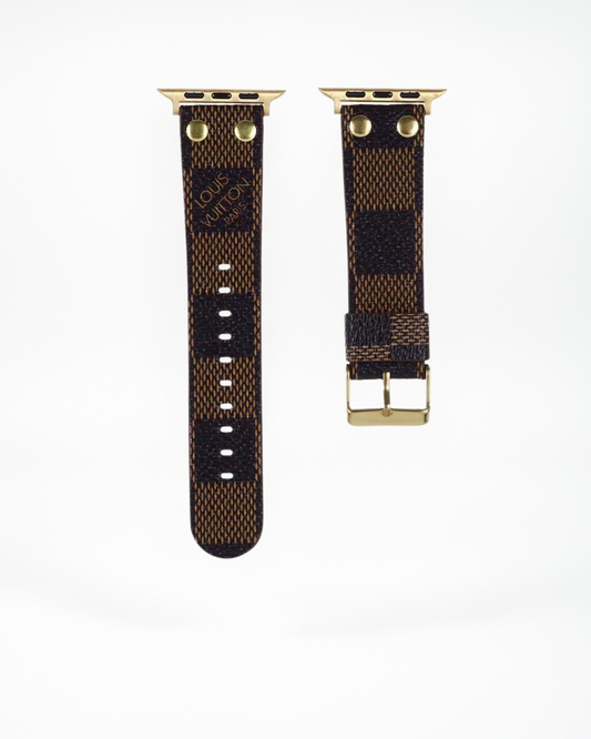 Louis Vuitton Apple Watch Tambour Damier Ebène Canvas Strap
