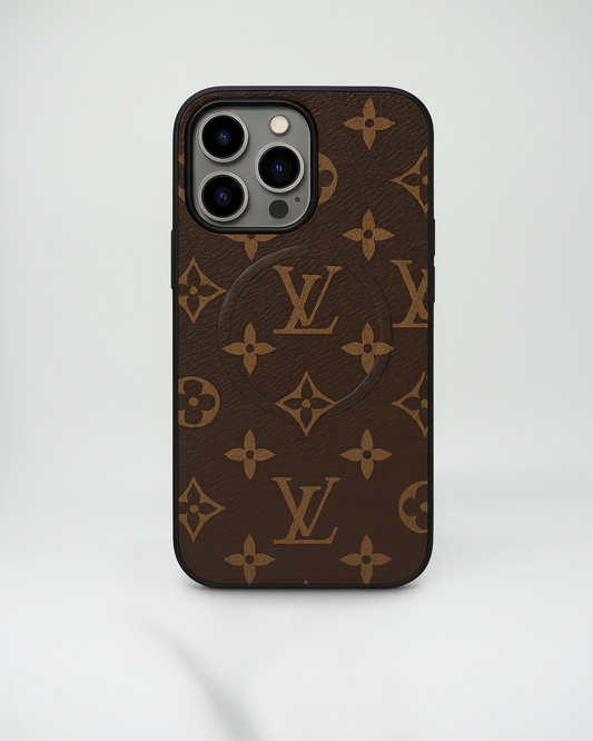 LV Leather iPhone 16 Pro Max MagSafe Case