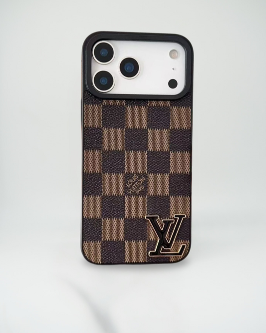 Damier Ebene Canvas Louis Vuitton iPhone 17 Pro Max Case With Logo