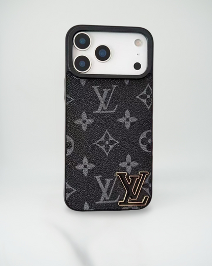 Dark Monogram Canvas Louis Vuitton iPhone 17 Pro Max Case With Logo