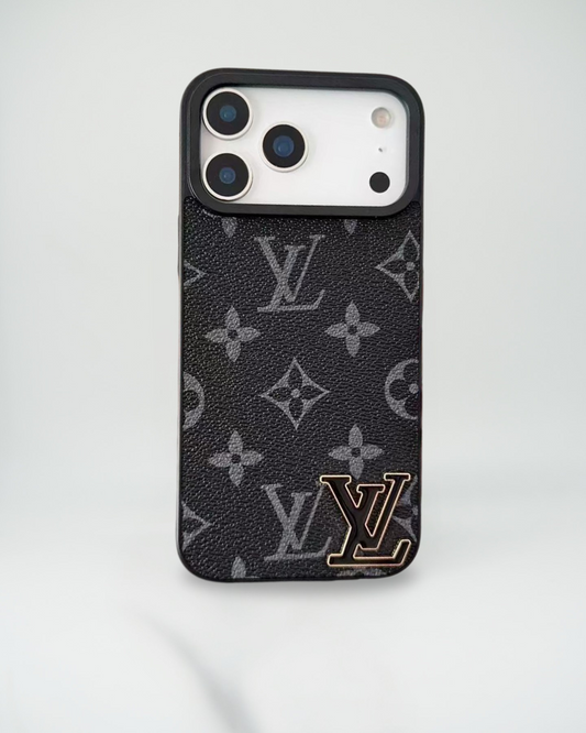 Dark Monogram Canvas Louis Vuitton iPhone 17 Pro Max Case With Logo
