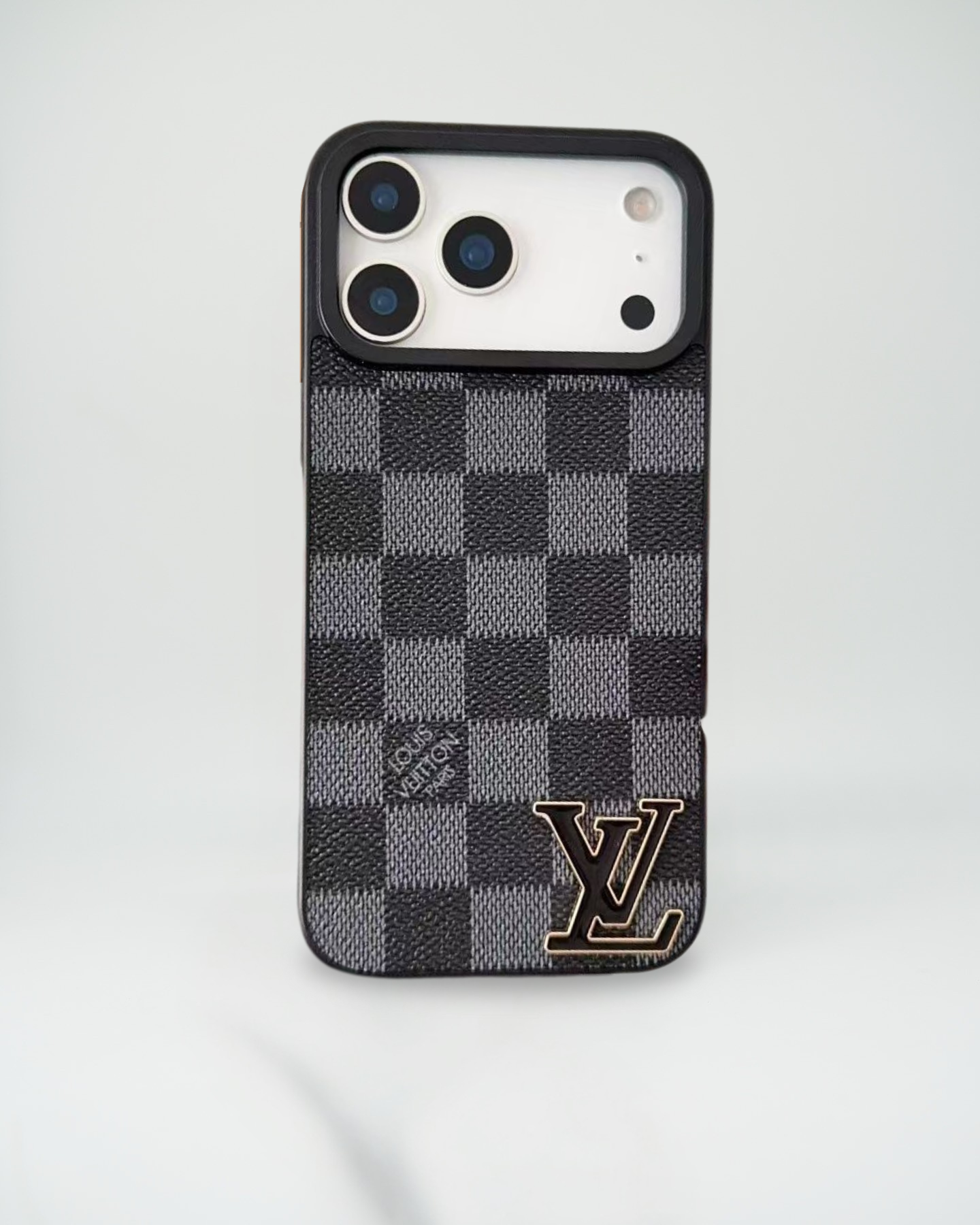 Dark Monogram Canvas Louis Vuitton iPhone 17 Pro Max Case With Logo