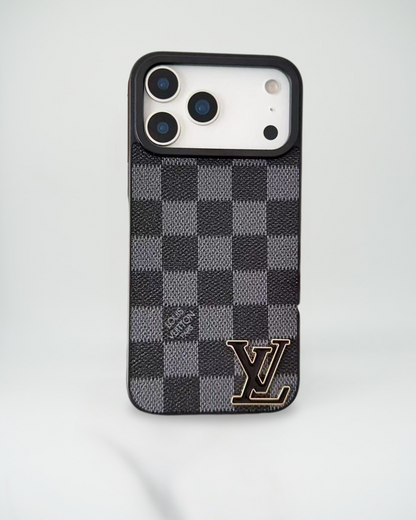 Dark Monogram Canvas Louis Vuitton iPhone 17 Pro Max Case With Logo