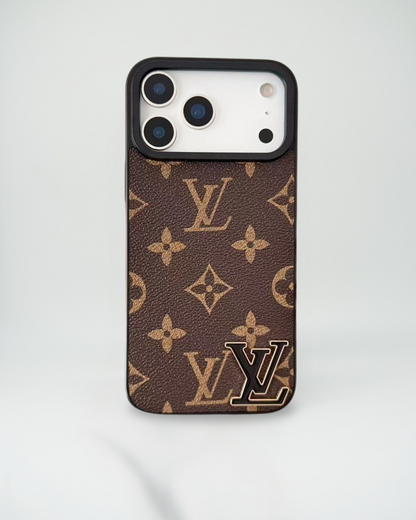 Dark Monogram Canvas Louis Vuitton iPhone 17 Pro Max Case With Logo