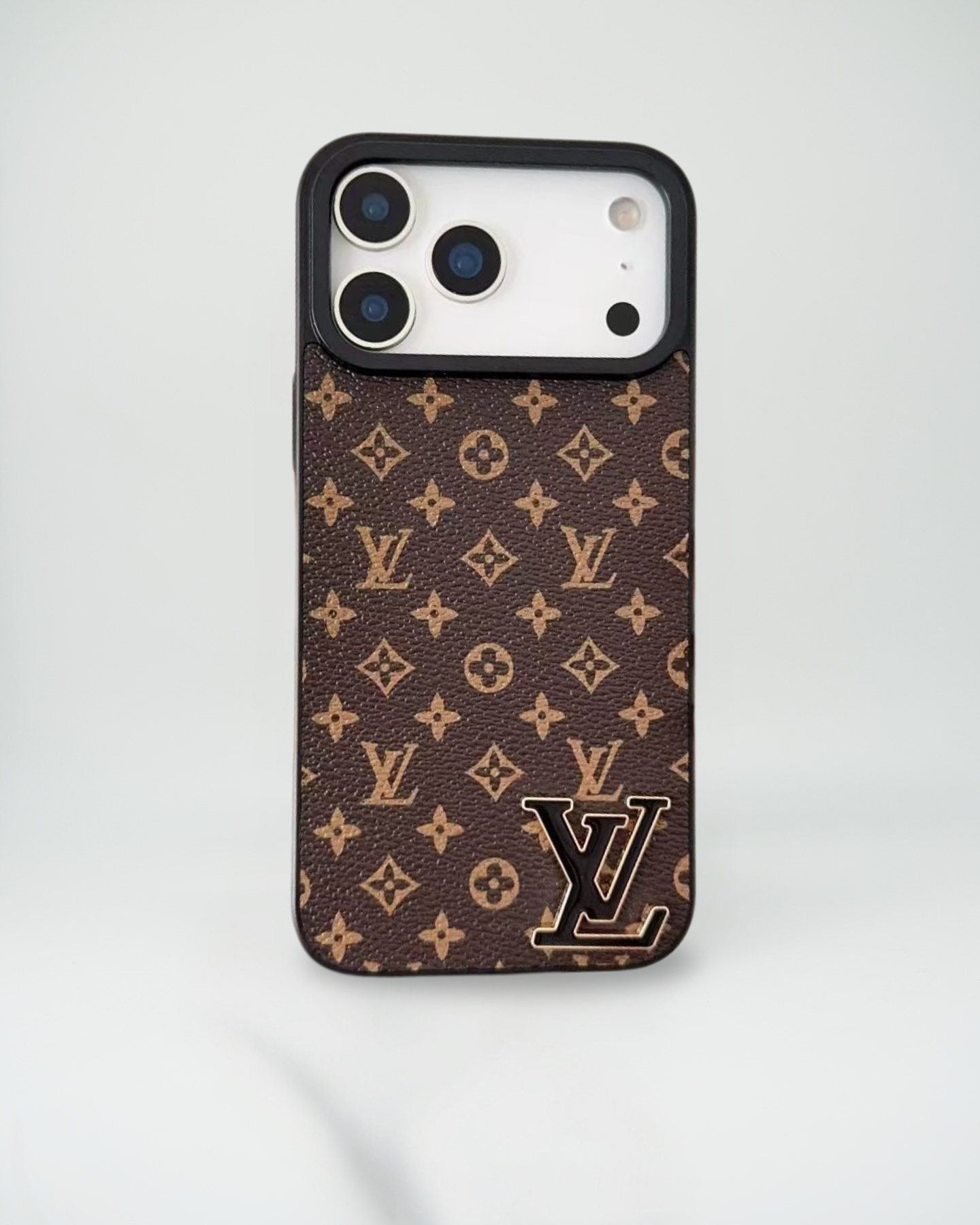 Dark Monogram Canvas Louis Vuitton iPhone 17 Pro Max Case With Logo