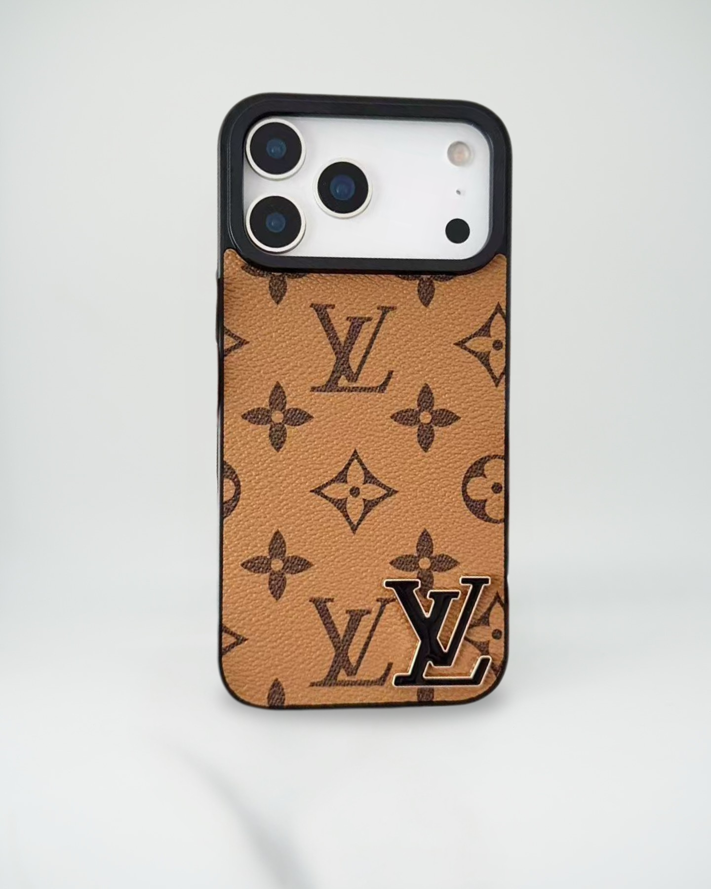 Dark Monogram Canvas Louis Vuitton iPhone 17 Pro Max Case With Logo