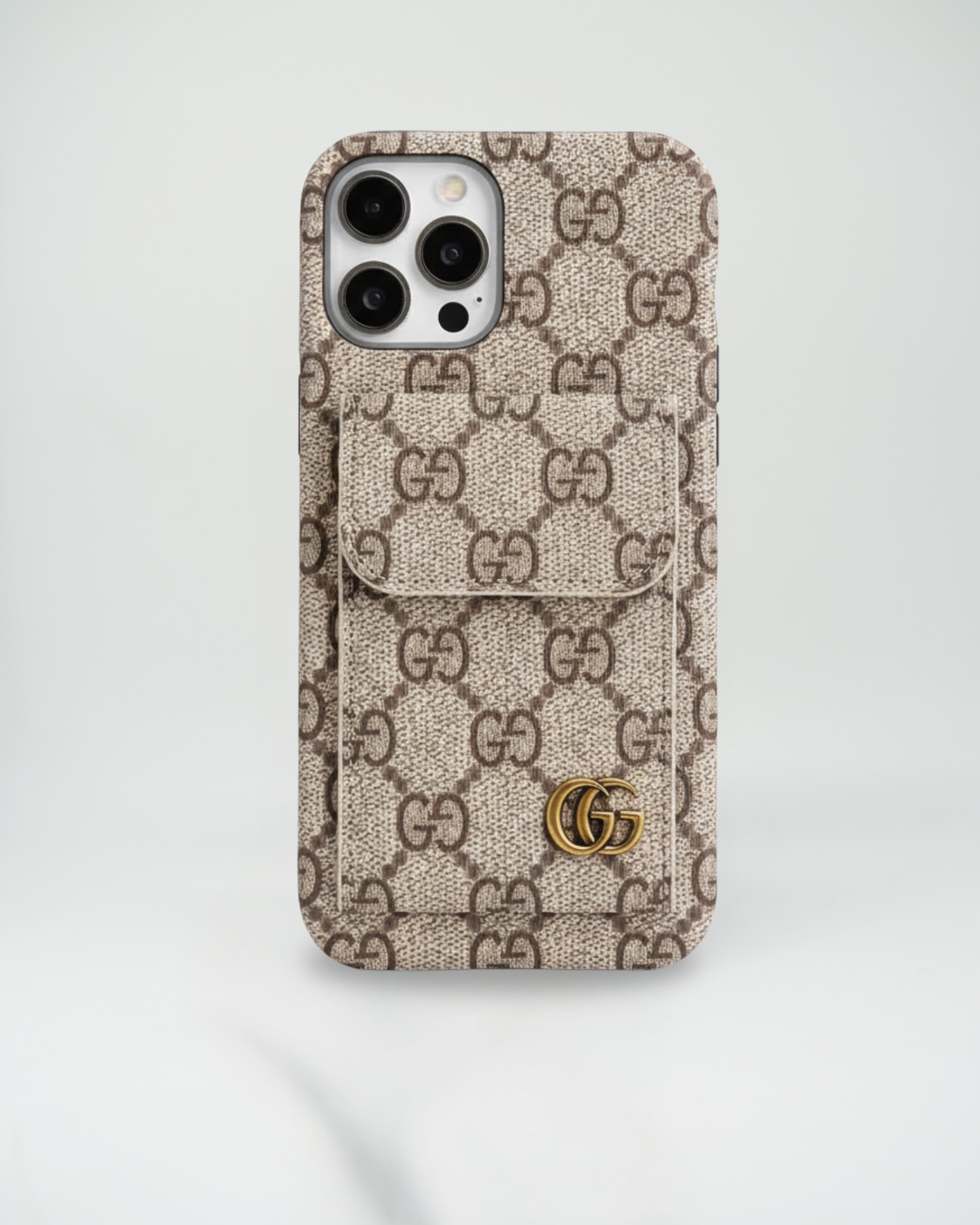 Dark Checkered Louis Vuitton iPhone 17 Pro Max Case CardHolder